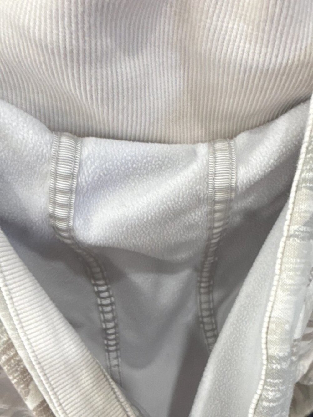 Athleta Women's L Full Zip Hooded Hoodie Gray Camo Triumph Pockets Thumbholes - Picture 9 of 12